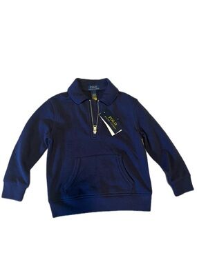 Polo by Ralph Lauren Navy Half-Zip Pullover Hoodie - Kids